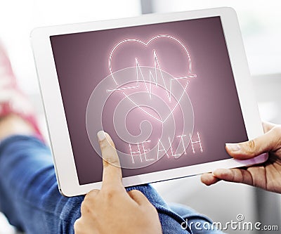 Health Heartbeat Icon Symbol Concept Stock Photo