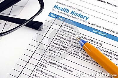 Health History Stock Photo