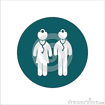 Health Icon Vector Ilustration male doctors and female doctors Vector Illustration