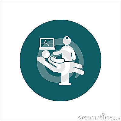 Health Icon Vector Ilustration People Sick with doctor Vector Illustration