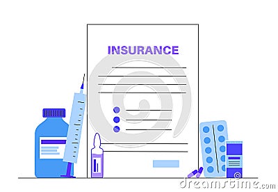 Health insurance form Vector Illustration