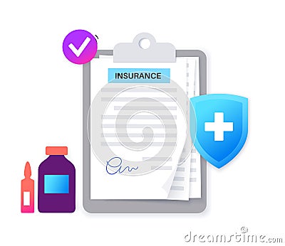 Health insurance form Vector Illustration