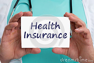 Health insurance medical concept ill illness healthy doctor Stock Photo