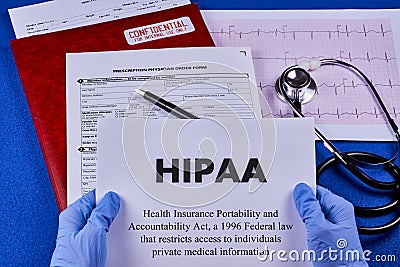 Health Insurance Portability and accountability act Stock Photo