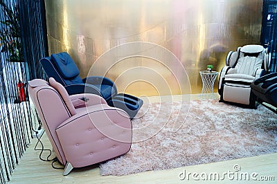 Health massage chairs sales in shopping malls Editorial Stock Photo