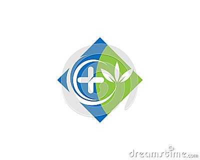 Health medical logo template Vector Illustration