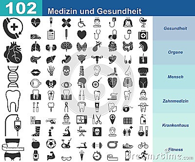 Health and Medical Management - 102 Iconset - Icons Stock Photo