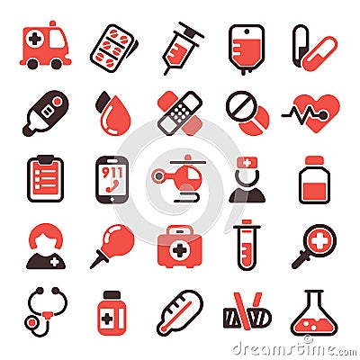 Health medical vector icons. Vector Illustration