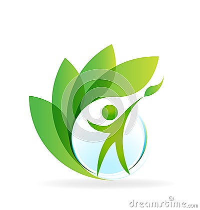 Health nature logo Vector Illustration