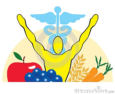 Health, Nutrition and Medicine logo icon Vector Illustration