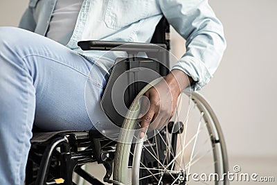 Health problems, sequelae of injury and paralysis. Medical care from patient and lifestyle Stock Photo