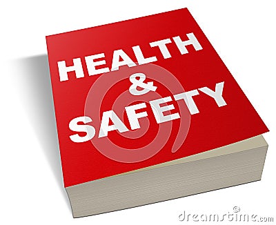 Health and safety book manual Cartoon Illustration