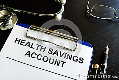 Health savings account HAS form. Stock Photo