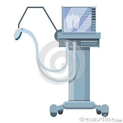 Health ventilator medical machine icon, cartoon style Vector Illustration