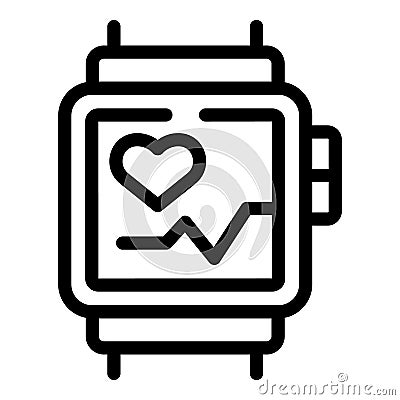 Health watch logger icon outline vector. Smart healthcare band Vector Illustration