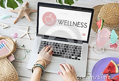Health Wellness Diet Exercise Organic Concept Stock Photo
