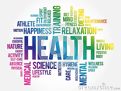 HEALTH word cloud collage Stock Photo