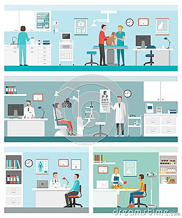 Healthcare and clinics Vector Illustration