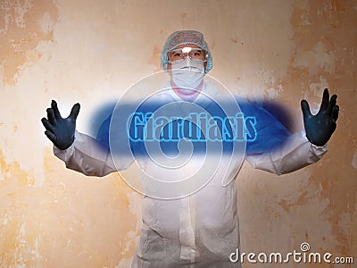 Healthcare concept about Giardiasis with phrase on the sheet Stock Photo