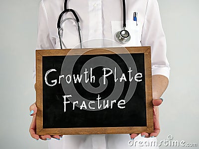 Healthcare concept about Growth Plate Fracture with inscription on the sheet Stock Photo