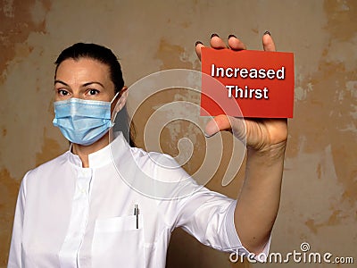 Healthcare concept meaning Increased Thirst with inscription on the sheet Stock Photo