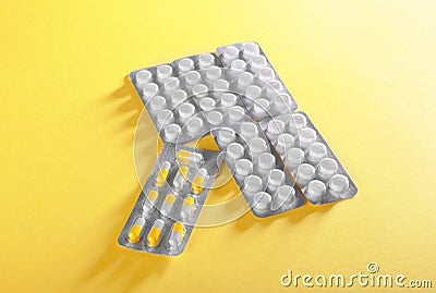 Healthcare concept. Packs with tablets on a spacious background. Prescripted pharmaceutical narcotics. Modern medical therapy. Stock Photo