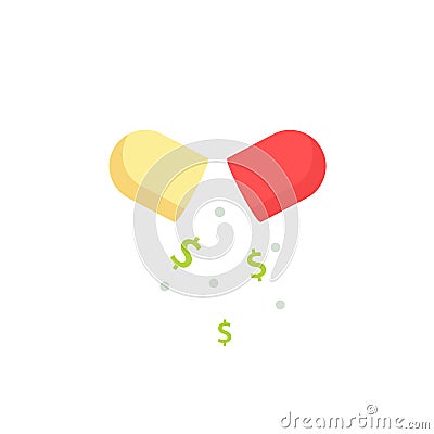 Healthcare costs concept image Vector Illustration