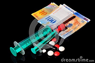 Healthcare costs in Switzerland Stock Photo