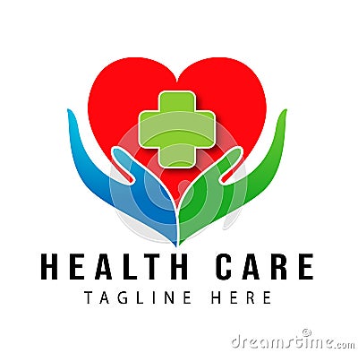 Medical pharmacy logo cross Healthcare logo vector graphic design Stock Photo