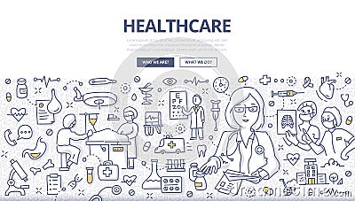 Healthcare Doodle Concept Vector Illustration