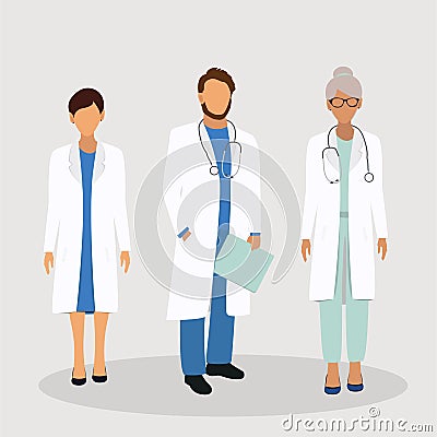 Healthcare hospital medical staff team Vector Illustration