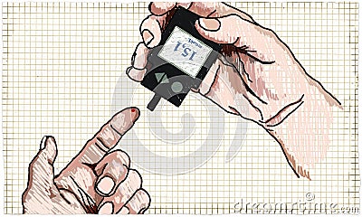 Healthcare Illustration about Diabetes Stock Photo