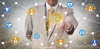 Healthcare Marketer Connecting With Consumers Stock Photo