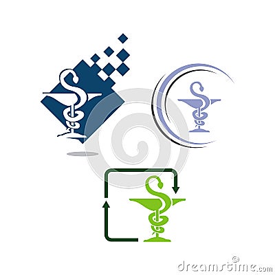 Healthcare medical ambulance hospital Pharmacy logo vector symbol icon template illustration Vector Illustration