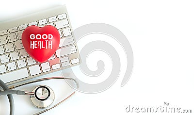 Healthcare medical Good health food Healthy medical equipment on Stock Photo