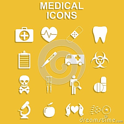 Healthcare and Medical Icon Set Vector Illustration