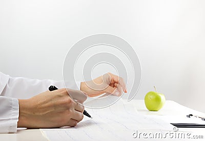 Healthcare and medicine concept - doctor with medical stethoscop Stock Photo