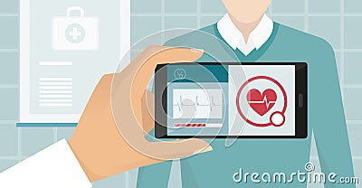 Healthcare and technology Vector Illustration