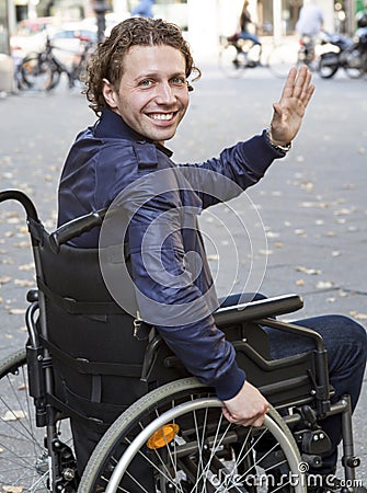 Healthcare: wheelchair user Stock Photo