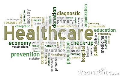 Healthcare Word Cloud Vector Illustration