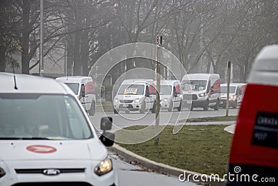 Canada post workers parade, in support of healthcare workers Editorial Stock Photo