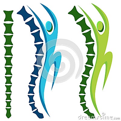 Healthy Active Spine Vector Illustration