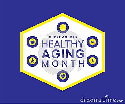 Healthy Aging Month Vector Illustration