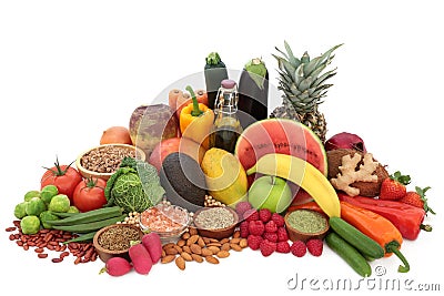 Healthy Alkaline Food Collection Stock Photo