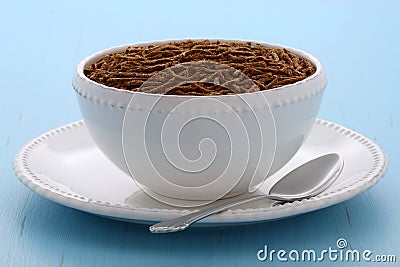 Healthy bran cereal breakfast Stock Photo