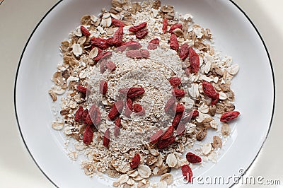 Healthy breakfast cereal Stock Photo