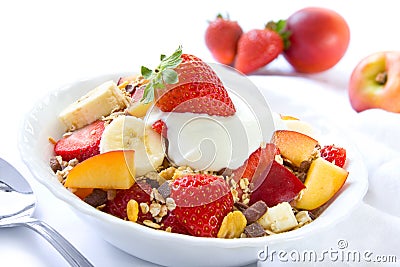 Healthy breakfast with cereals Stock Photo