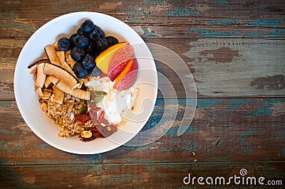 Healthy Breakfast Muesli Stock Photo