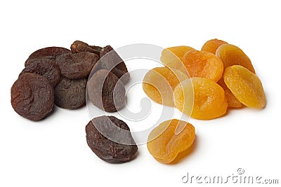 Healthy brown and orange dried apricot fruit Stock Photo