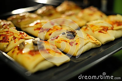 Healthy buns in home oven Stock Photo